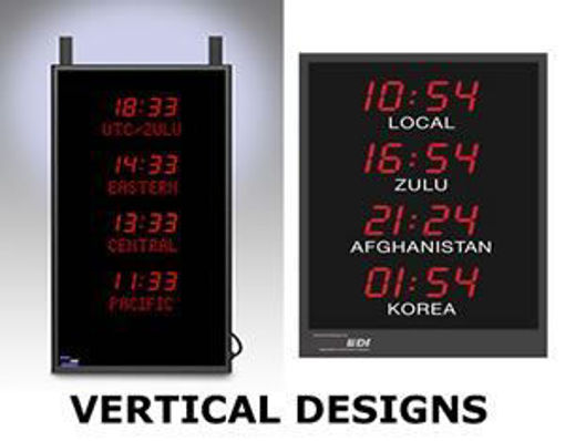 Picture of Time Zone Clock - Vertical Design